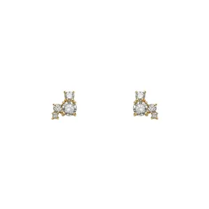 Diamond & Gold Constellation Earrings: 14K Diamond-Studded Celestial Style