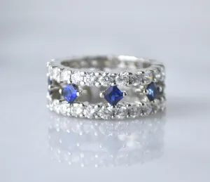 Diamond and Sapphire Band