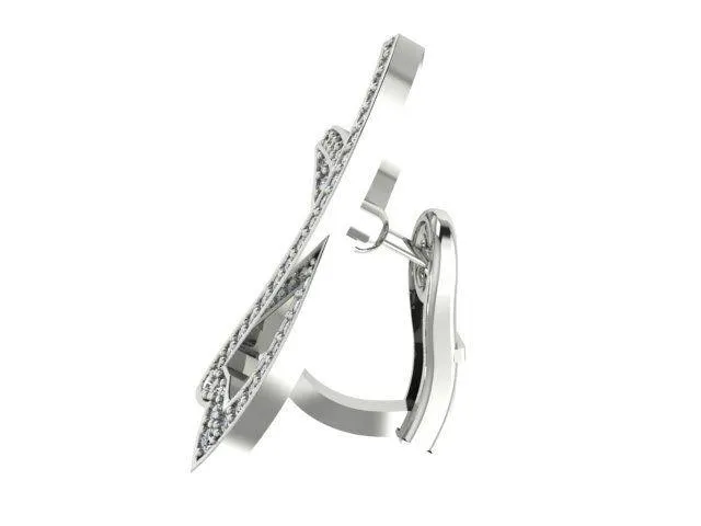 Diamond Bow Earrings