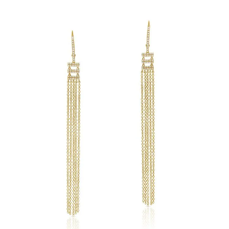 Diamond Fringe Earrings