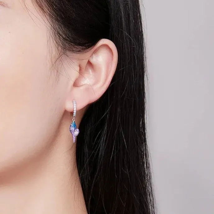 Dreamy Conch Opal Pave Hoop Earrings