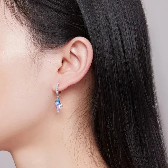 Dreamy Conch Opal Pave Hoop Earrings