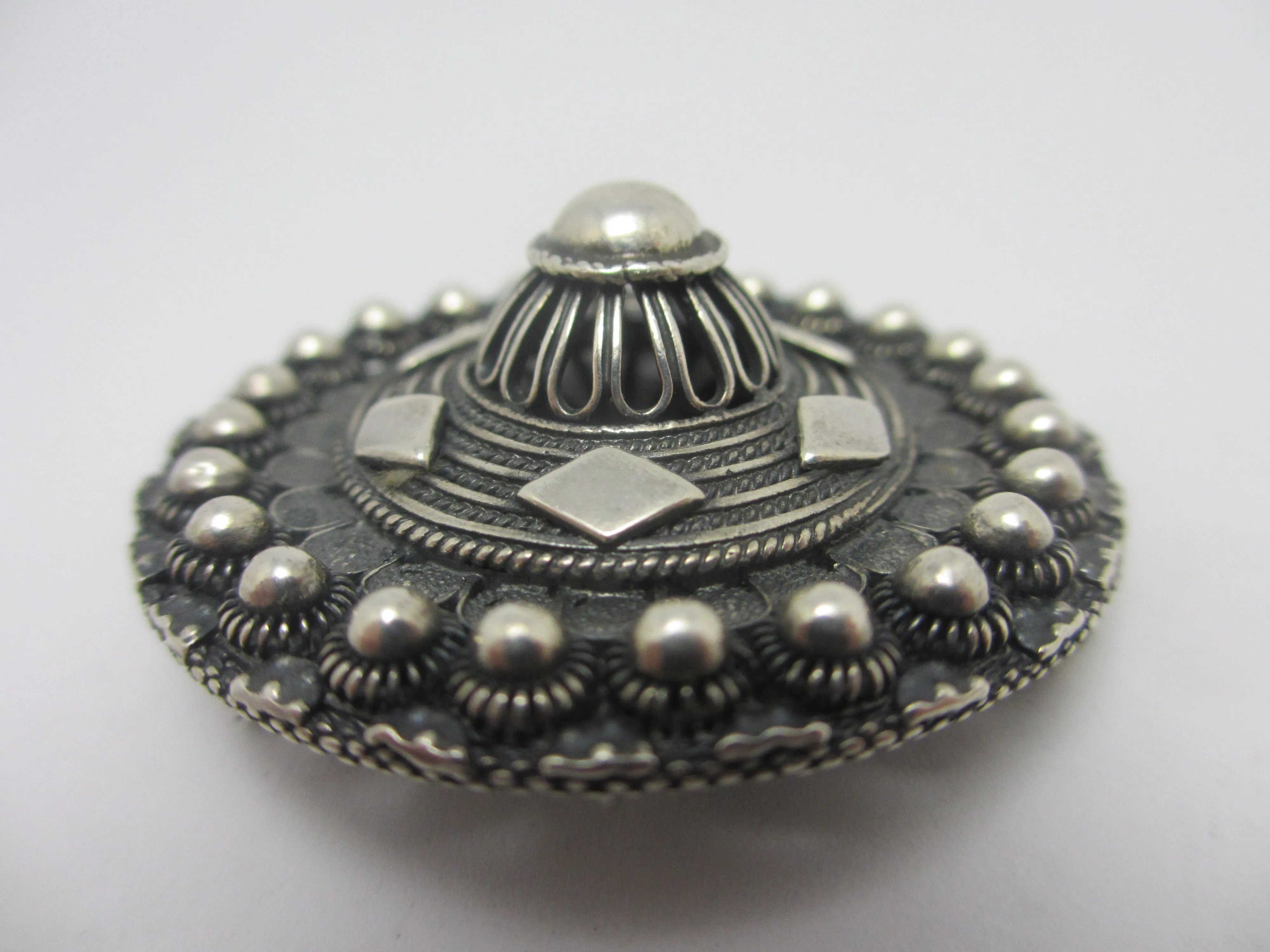 Dutch Silver Zeeuwze Knot Brooch Pin Vintage Art Deco c1920