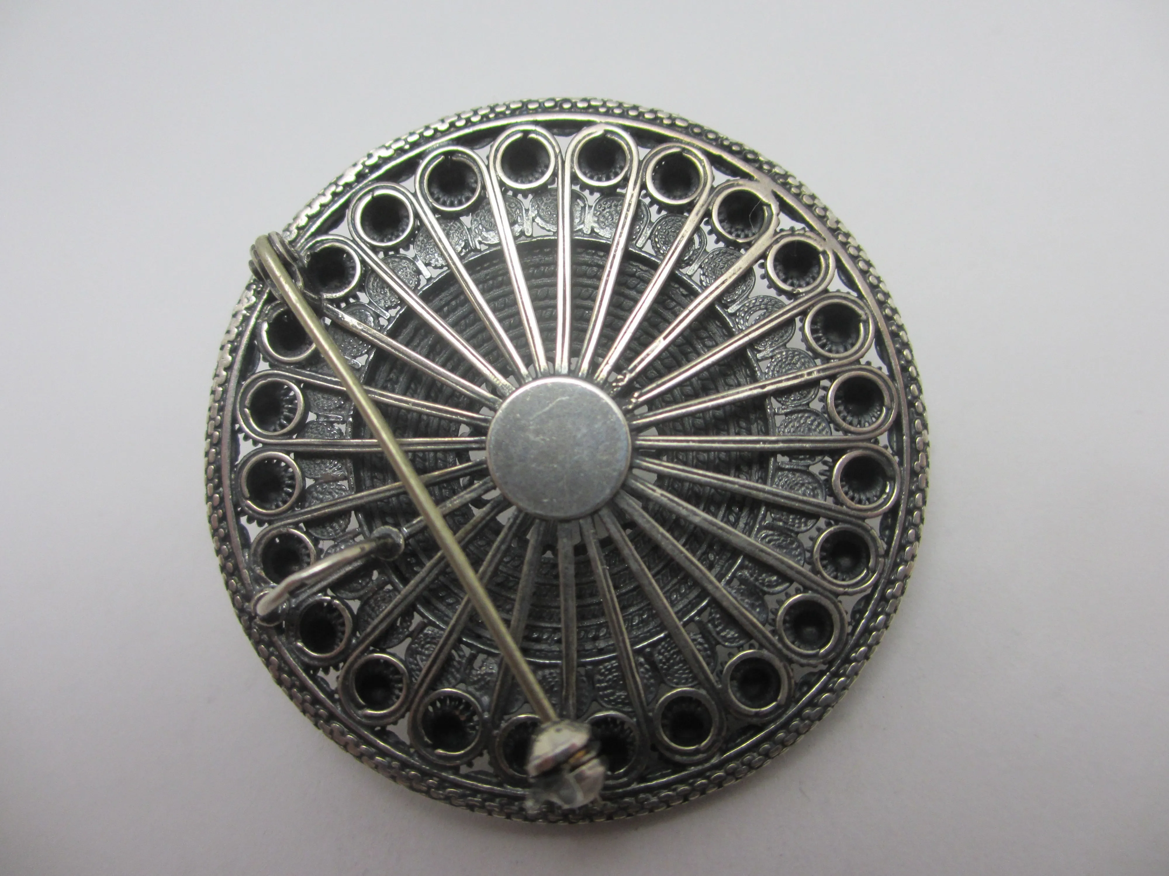 Dutch Silver Zeeuwze Knot Brooch Pin Vintage Art Deco c1920