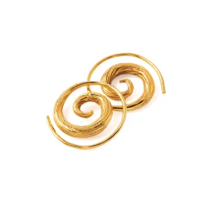 El Nino Gold Spiral Earrings