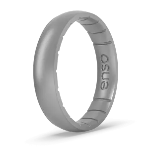 Elements Classic Thin Silicone Ring - Silver