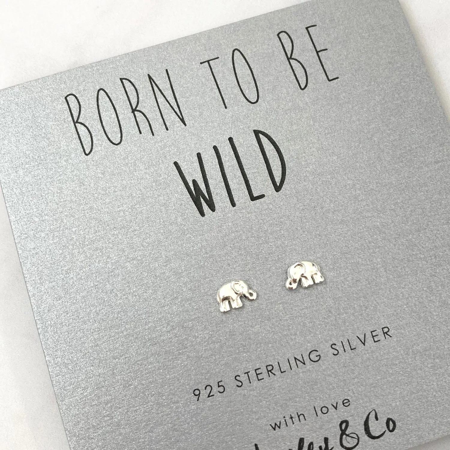 Elephant Sterling Silver Earrings