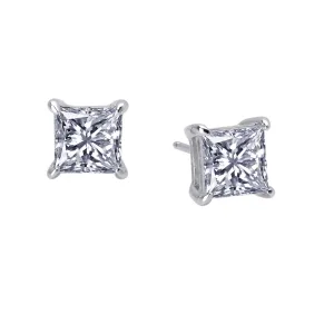 ER CL S.S. PT 2.50 CTTW 4 Prong Princess Cut Studs