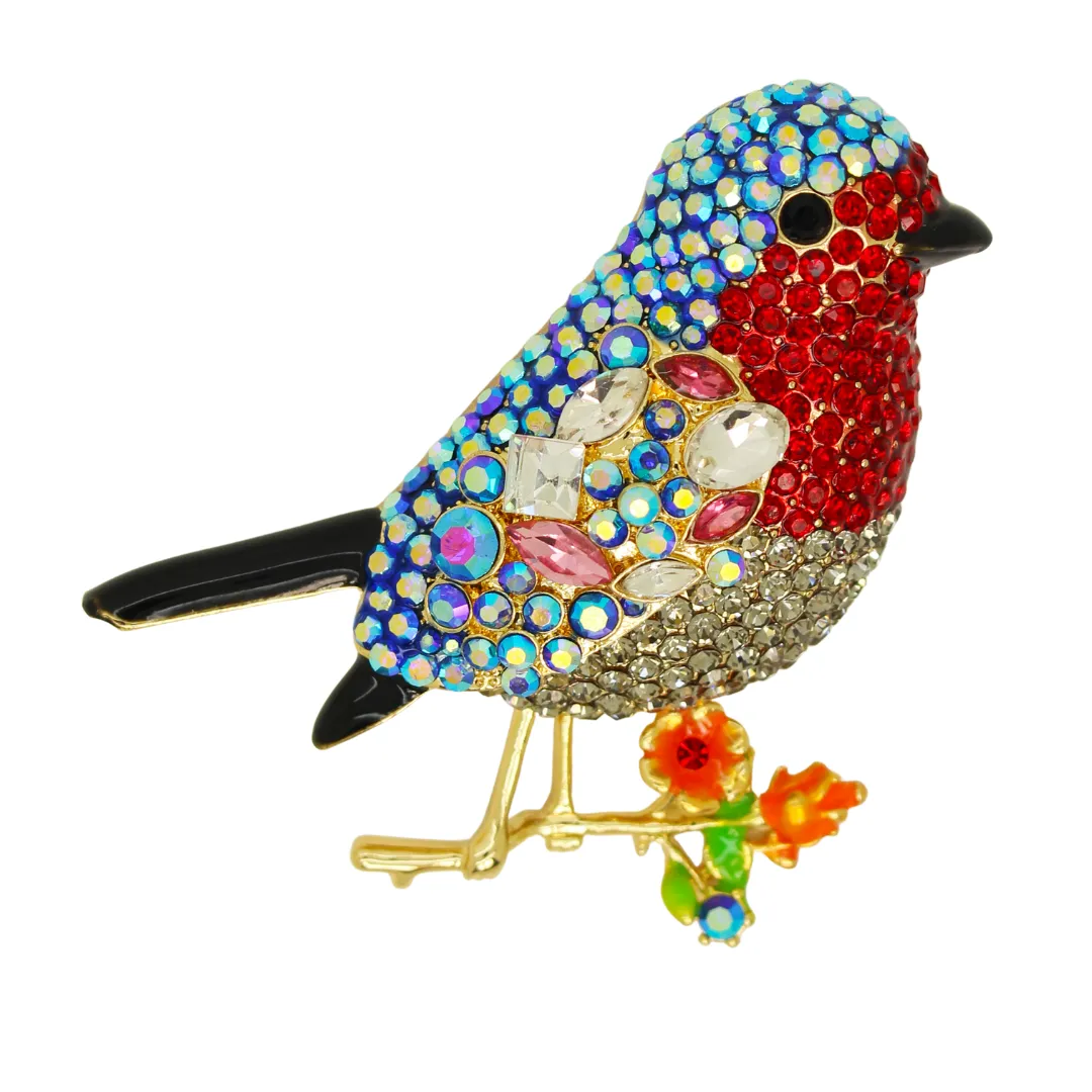 Festive Robin Brooch