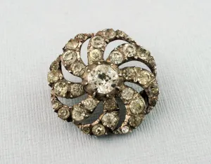 Fine Antique Edwardian Silver Paste Brooch - Pin / Austro - Hungarian