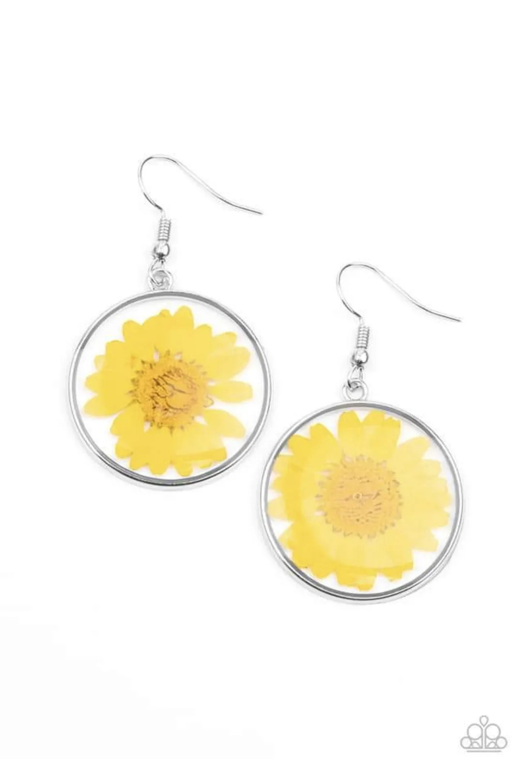 Forever Florals - Yellow Earrings - Paparazzi Accessories