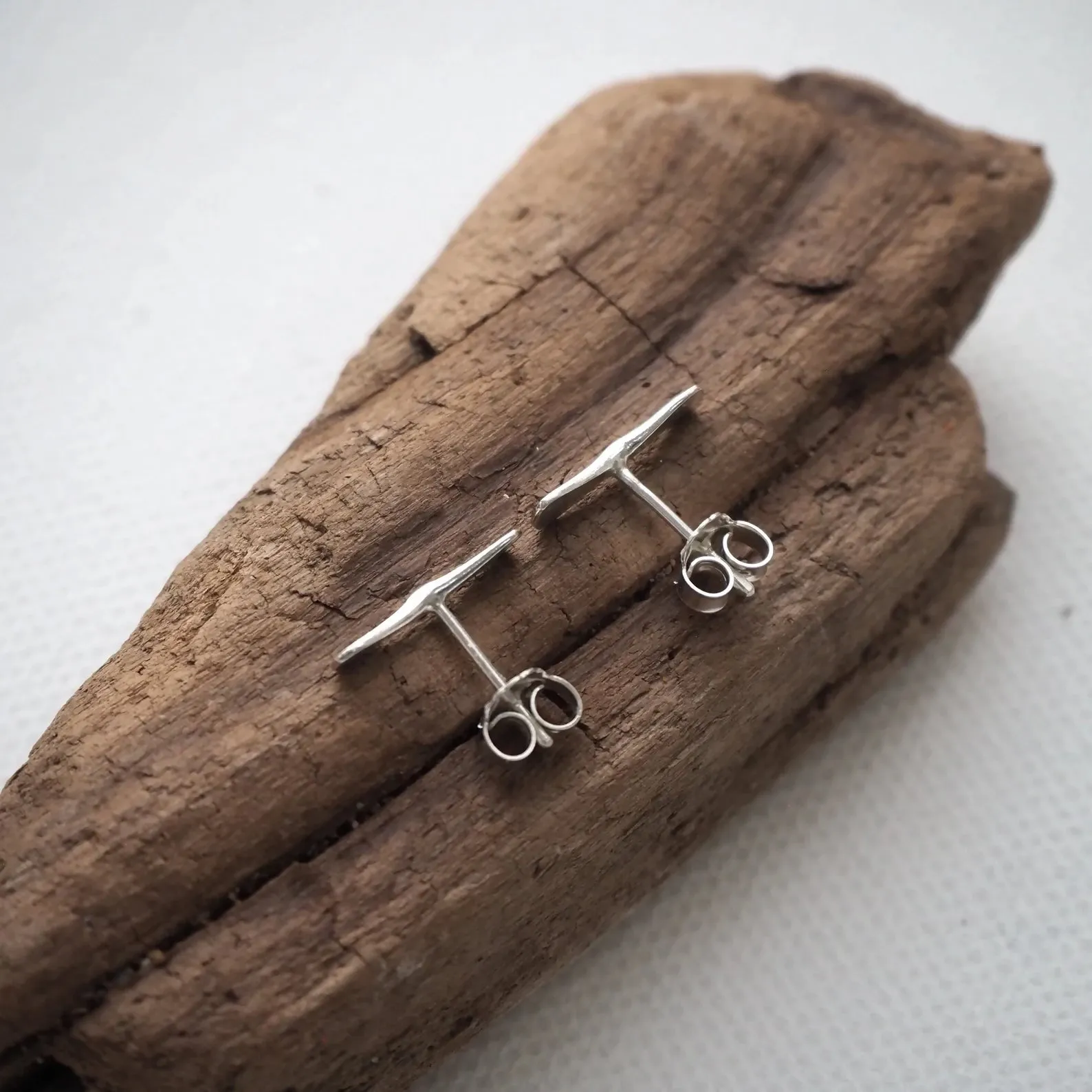 Forged Silver - Small Studs