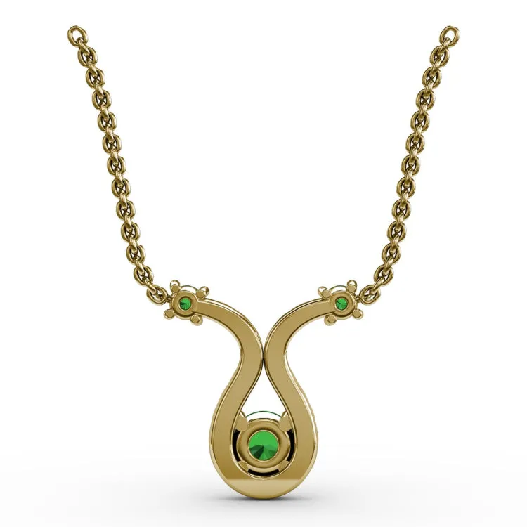 Full of Life Emerald and Diamond Pendant