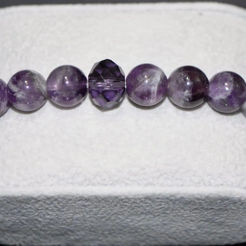 Genuine Amethyst Gemstone Beaded Women's Bracelets