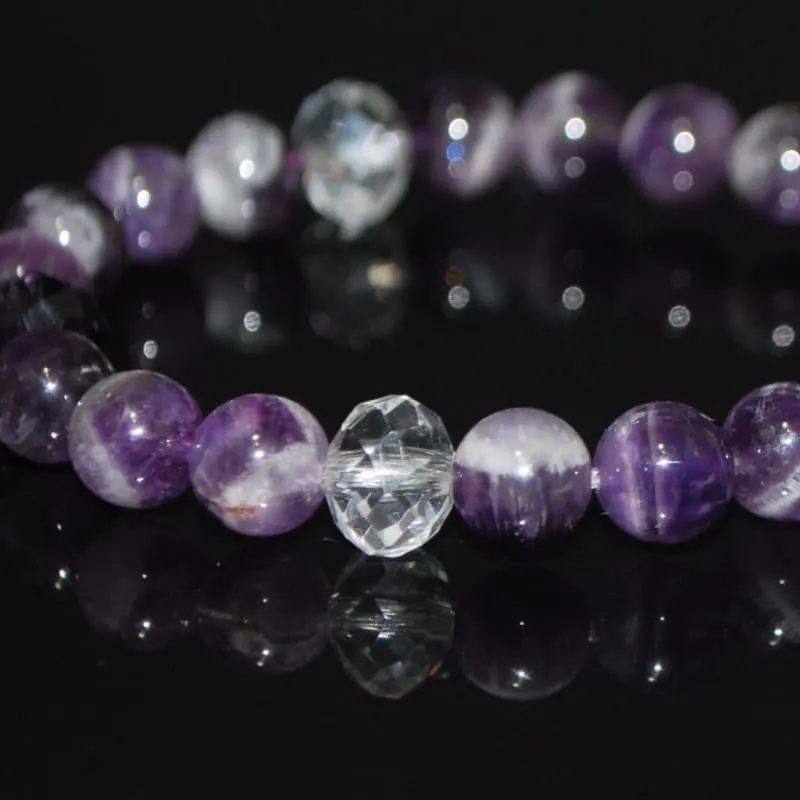 Genuine Amethyst Gemstone Beaded Women's Bracelets