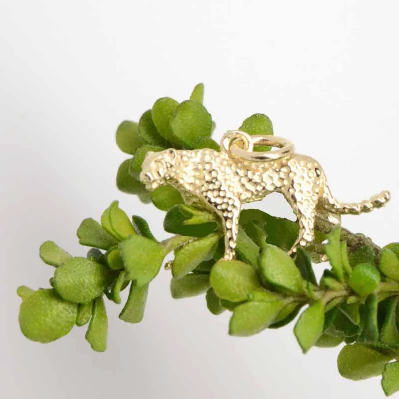 Gold Cheetah Charm