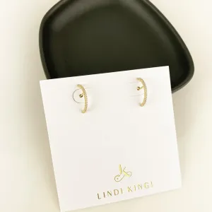 Gold Crescent Studs