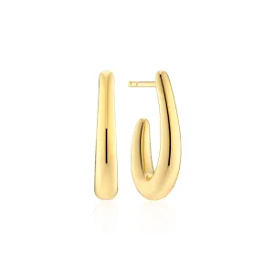 Gold Goccia Pianura Grande Earrings