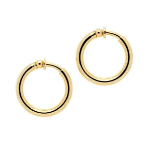 Gold Hoop Clip Earrings