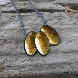 Gold Leaf Ovals Necklace