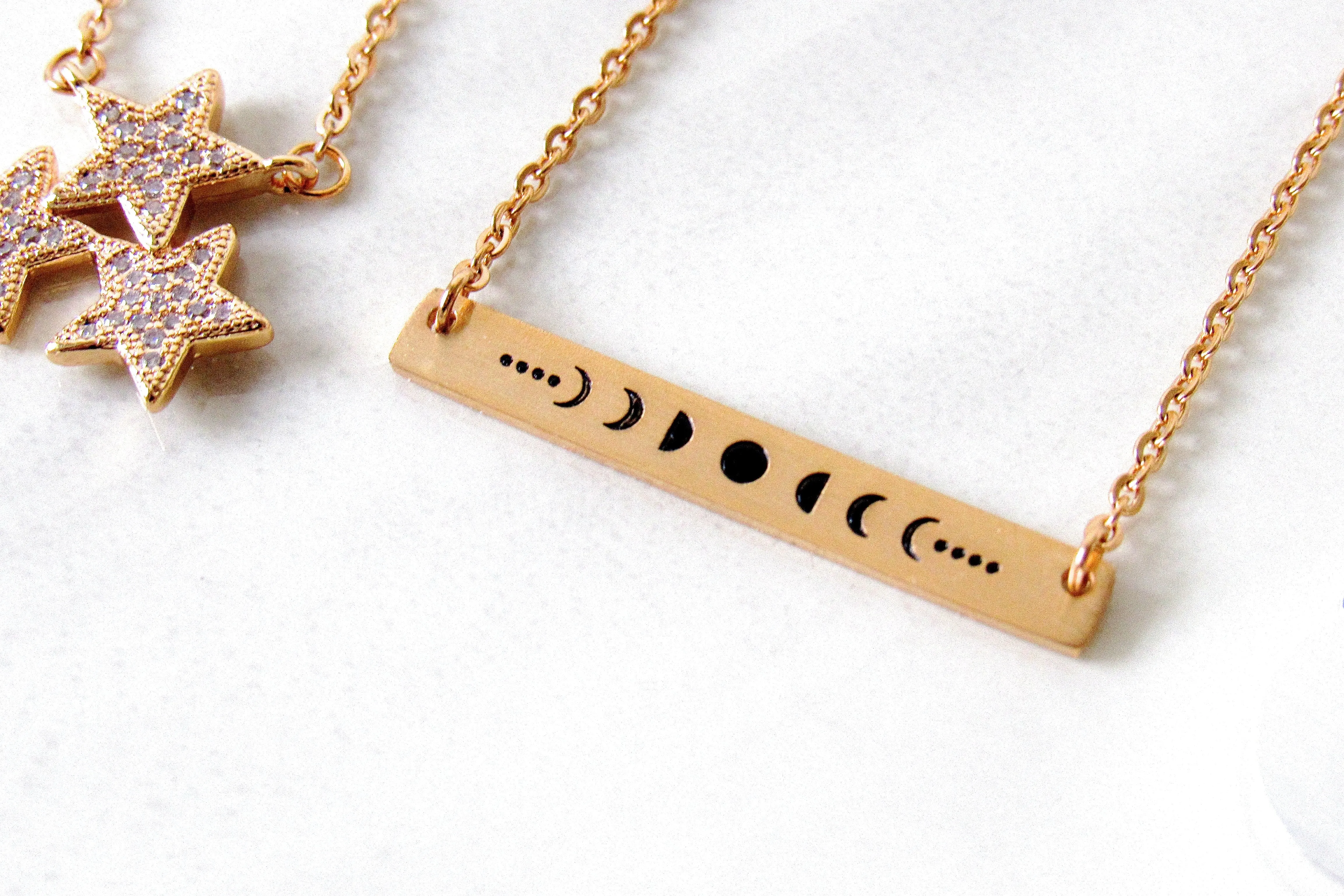 Gold Moon Phase Necklaces