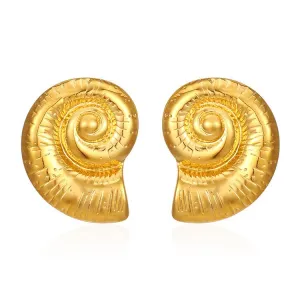 Gold Seashell Earrings