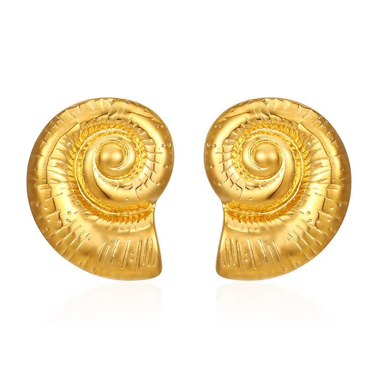 Gold Seashell Earrings