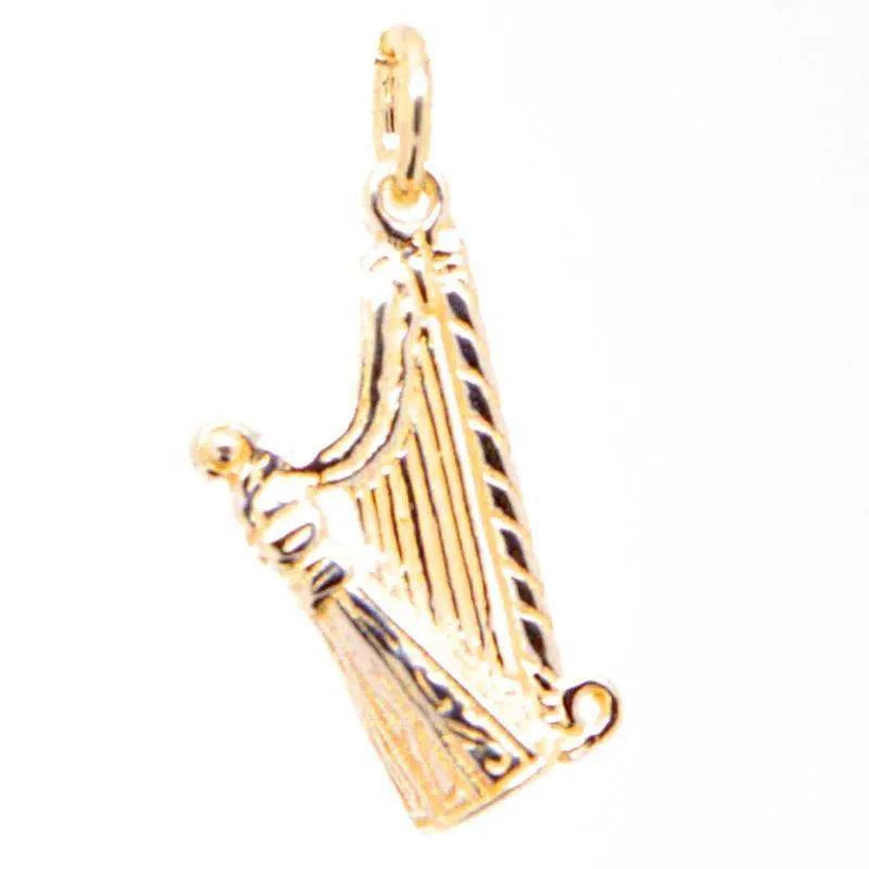 Gold Welsh Harp charm