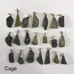 Greenstone Silver Pendants