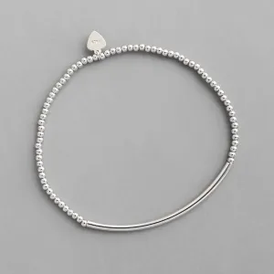 Handmade 2mm Simple Round Bead Round Tube Elastic Bracelet