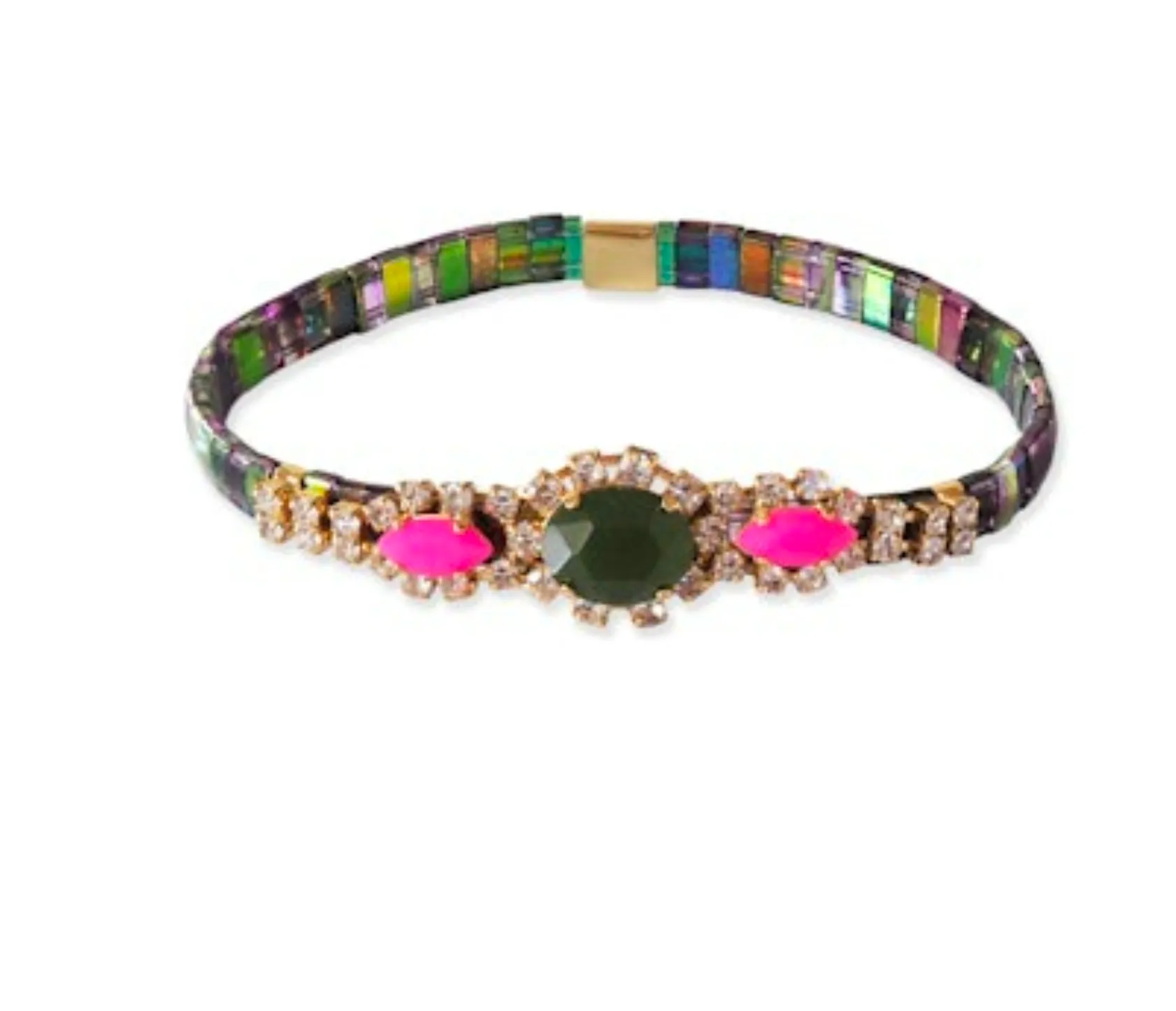 Handmade Bejeweled Tila Beaded Bracelet