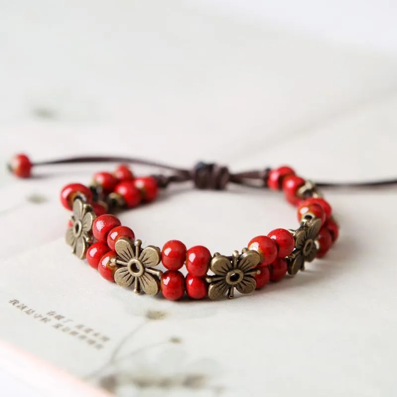 Handmade Retro Ceramics Beads Bracelets