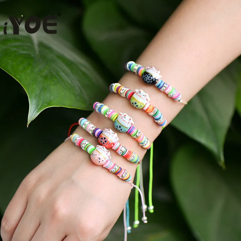 Handmade Smile Cat Kids Bracelets For Kids