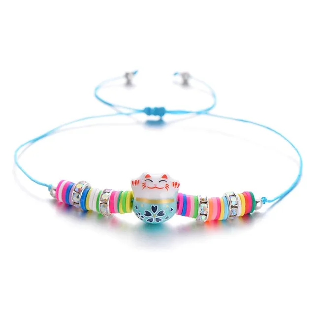 Handmade Smile Cat Kids Bracelets For Kids