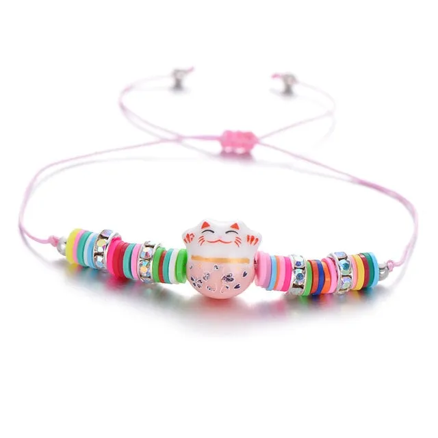 Handmade Smile Cat Kids Bracelets For Kids