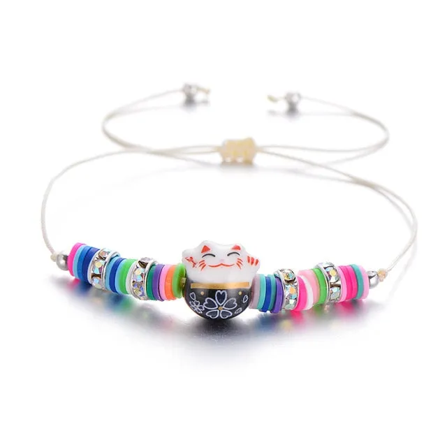 Handmade Smile Cat Kids Bracelets For Kids