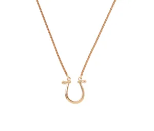 Horseshoe Necklace- Yellow Gold