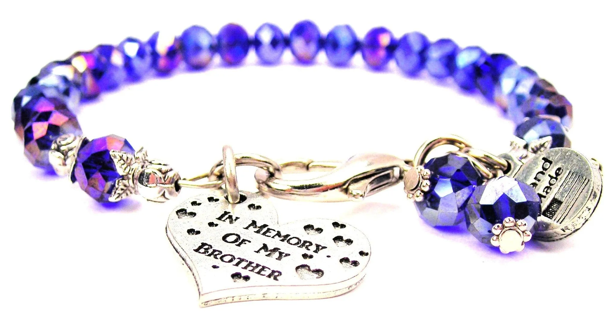 In Memory Of My Brother Splash Of Color Crystal Bracelet