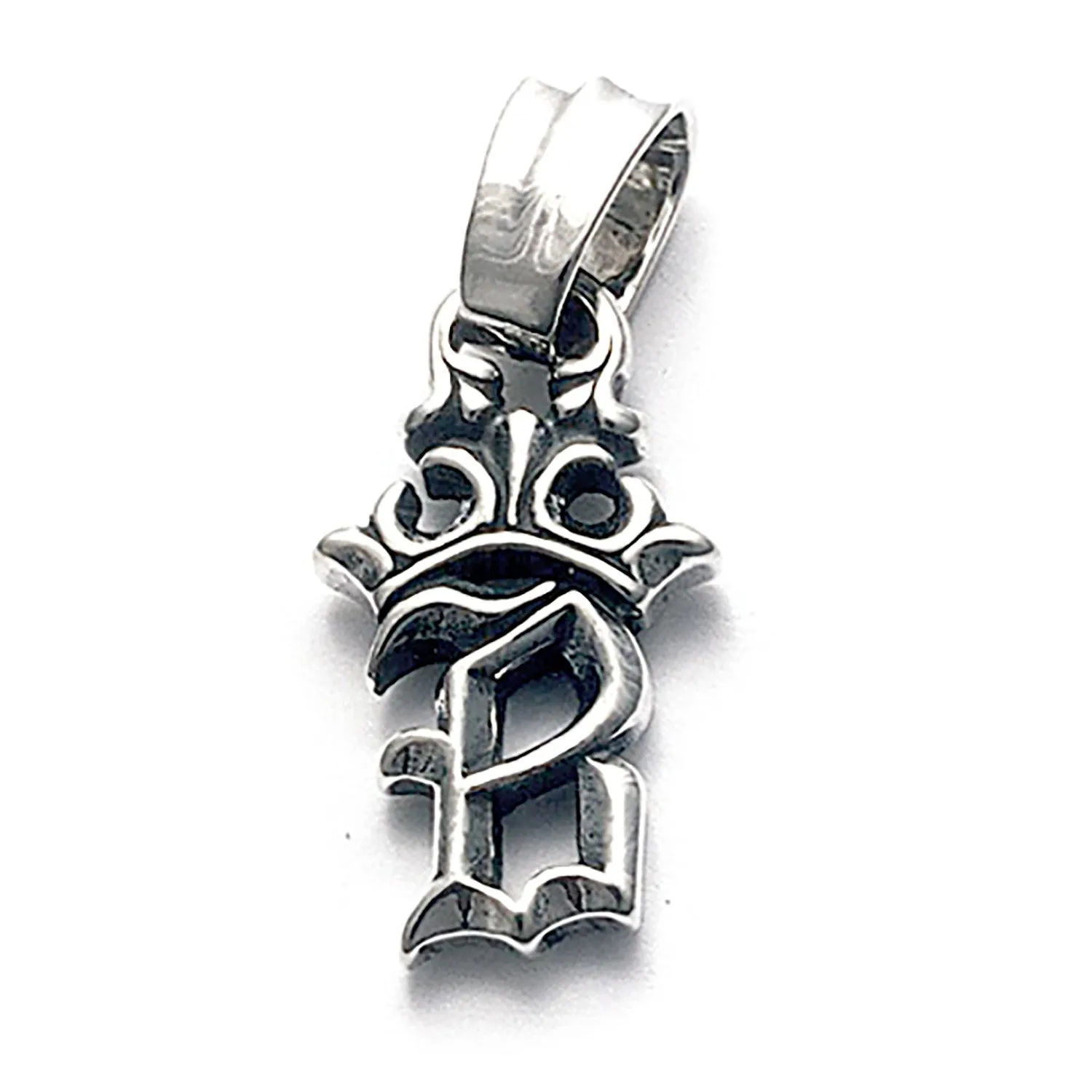 Initial Crown Pendant