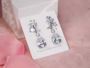 Jessica - Crystal Tear Drop Earrings