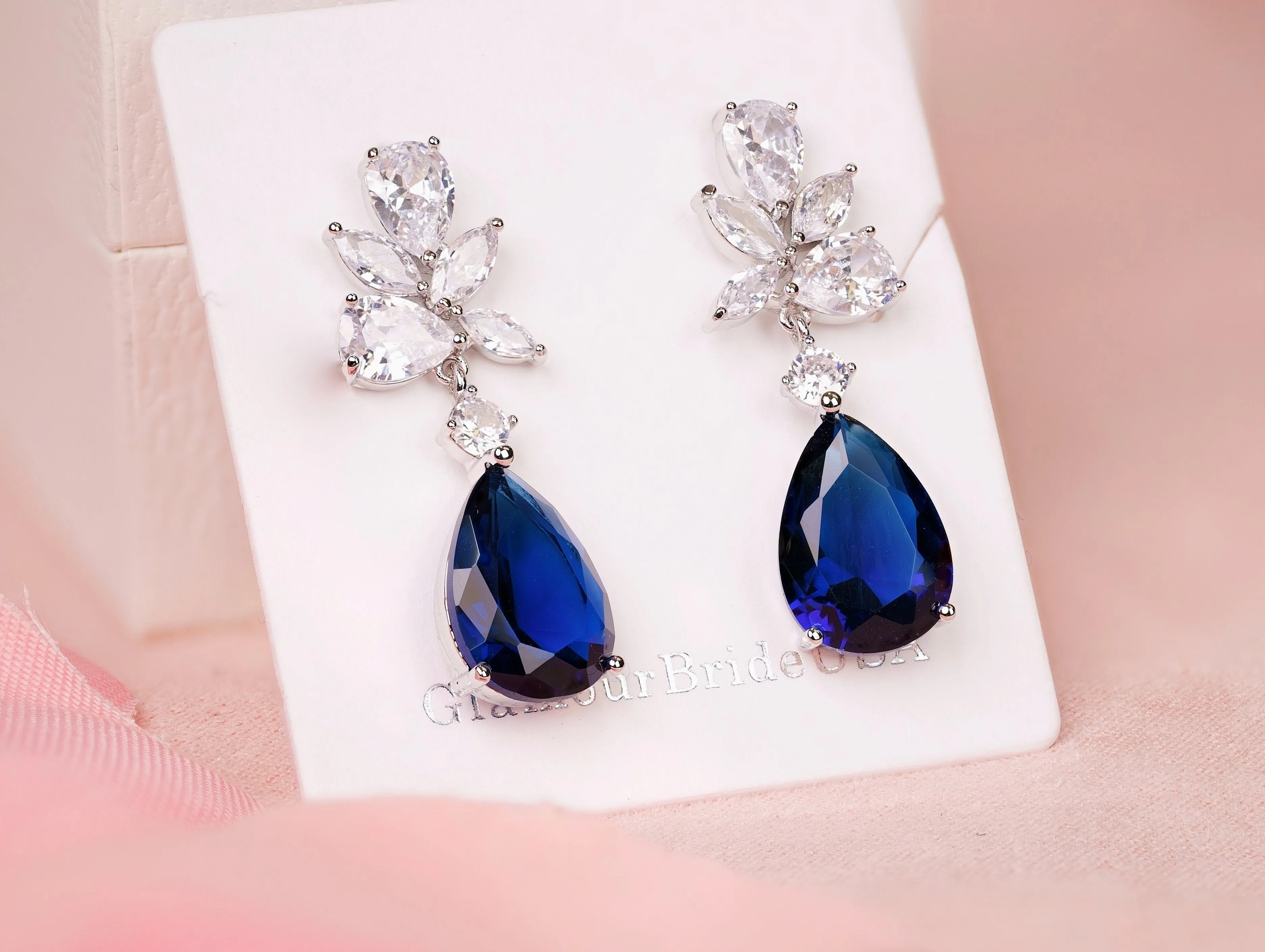 Jessica - Crystal Tear Drop Earrings