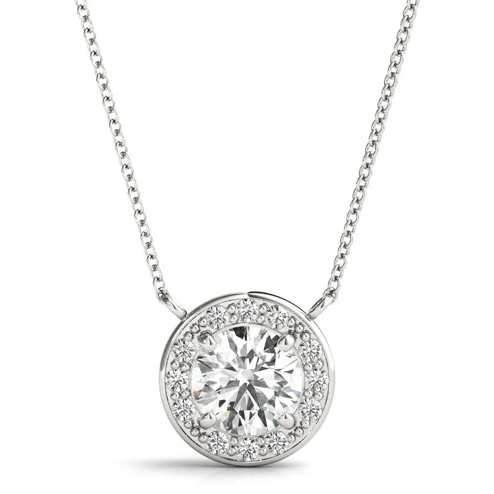 Ladies Halo Pendant 32563