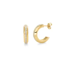 Large Pavé Luxe Link Hoops