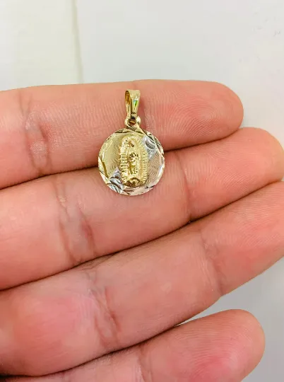 Little Virgen de Guadalupe Pendant Dainty Jewelry for Kids Baptism First Communion Unisex Catholics Gift/Dije de Guadalupe para Mujer Niños