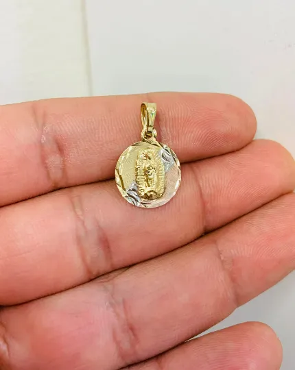 Little Virgen de Guadalupe Pendant Dainty Jewelry for Kids Baptism First Communion Unisex Catholics Gift/Dije de Guadalupe para Mujer Niños