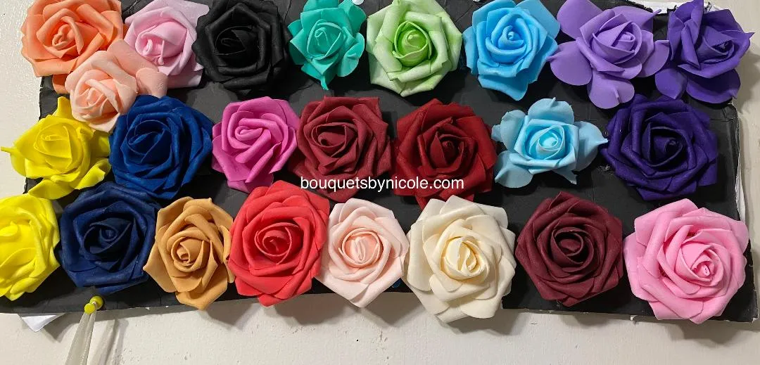 LOLO ~ Real Touch Roses Brooch Bouquet or DIY KIT