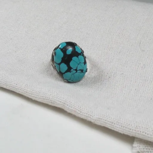 Man's Southwestern Turquoise  Silver Ring Size 11