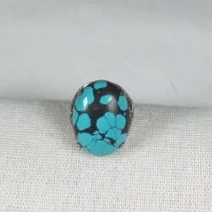 Man's Southwestern Turquoise  Silver Ring Size 11