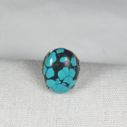 Man's Southwestern Turquoise  Silver Ring Size 11