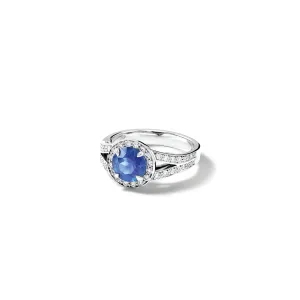 Mia Engagement Ring 18ct White Gold - Sapphire & Diamond